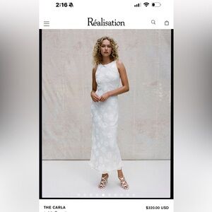 Realisation Par Ivory Floral Midi Dress